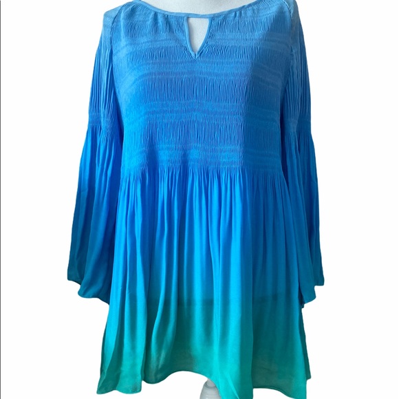 SPENSE WATERCOLOR OMBRÉ TUNIC BLOUSE - Picture 1 of 8